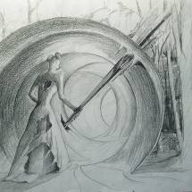 Sarkymaton nainen -luonnos