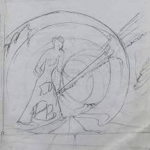 Sarkymaton nainen -luonnos 2